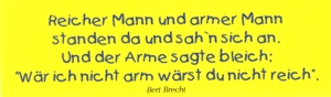 Reicher Mann und armer Mann ...
